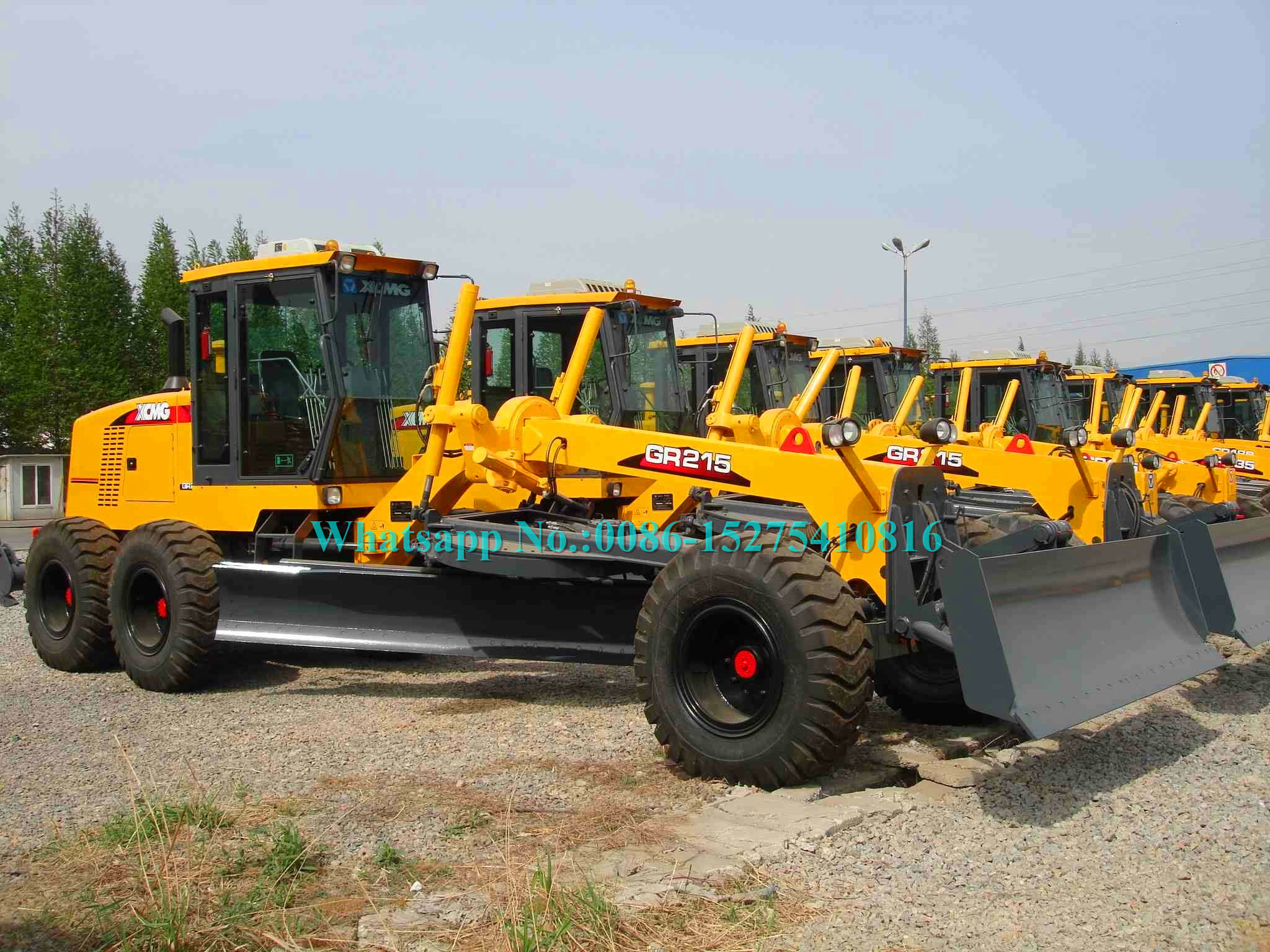 Yellow Road Construction Machinery XCMG GR215 GR2153 Compact Motor Grader