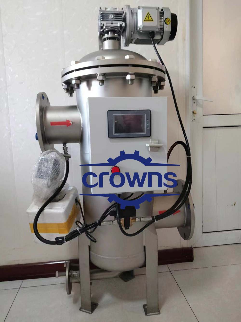 Full auto cleaning brush filter Stainless Steel 304 Automatic backwashing filters self cleaning water filter
