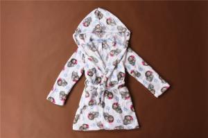 Cute Printed Childrens Towelling Bathrobe Soft Touch Bath Gown For Kids