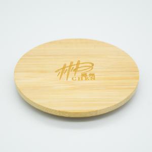 China unicolor Coffee Bamboo Cup Cover Replacement Lid 12mm Thickness customized wholesale