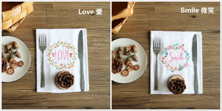 Reusable Eco Tea Towel Custom Design 100% Cotton Dish Kitchen Tea Towels