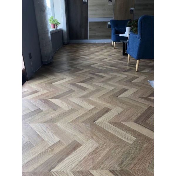 5.0mm Colour Fast To Sunlight SPC Herringbone Floor Click Lock Vinyl Plank Flooring