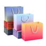 Shopping Colored Fancy Paper 100g Garment Packaging Bags Flexo Printing