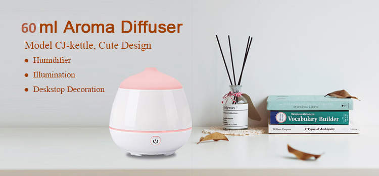 Peach Shaped 60ml Aroma Essential Oil Electric Home Wood Humidifier