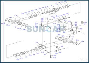China 707-99-78690 7079978690 Arm Cylinder Service Kit For PC750-6 Excavator KOMATSU wholesale
