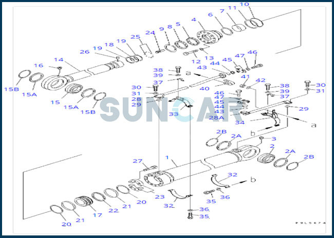 707-99-78690 7079978690 Arm Cylinder Service Kit For PC750-6 Excavator KOMATSU
