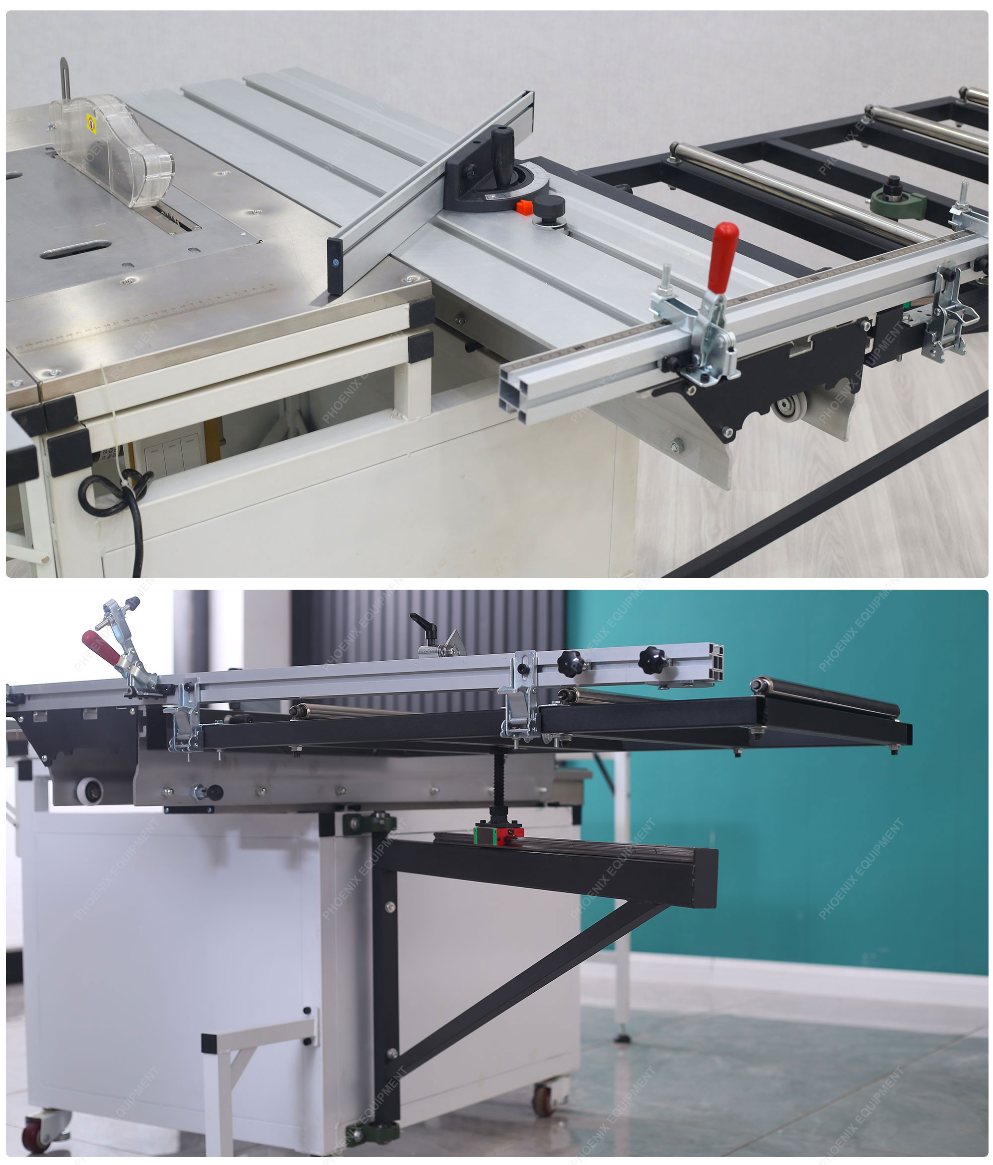Precision Automatic Sliding Mitre Saw for Plywood Panels in Manufacturing Plants