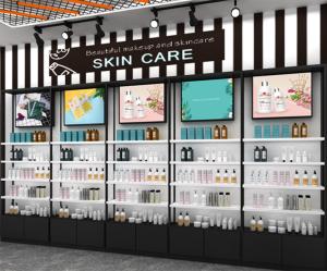 China Cold Rolled Steel Cosmetic Display Cabinet / Retail Makeup Display Stand wholesale