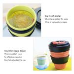 450ml Retractable Food Grade Silicone Travel Mug