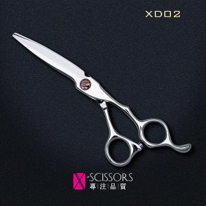 China China Hair Shears Factory 440B Steel 6.0&quot; offset handle hairdressing scissors XD02 wholesale
