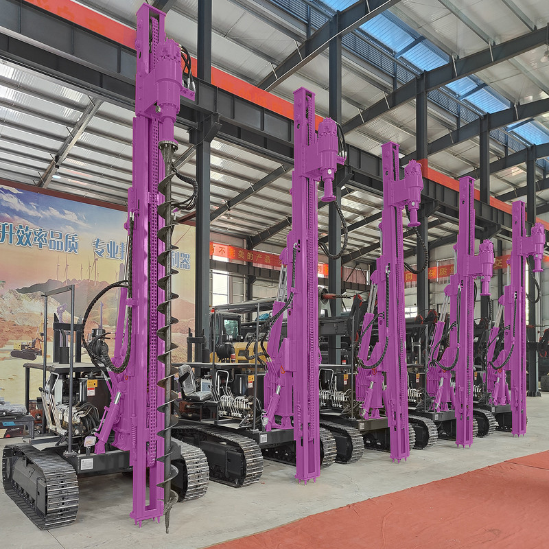 Portable Pile Driver Hydraulic Vibration Piling Machine Solar Screw Pile Driver Machinery