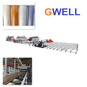China PVC Wide Floor Leather making machine Parquet Flooring Production Line 400kg H wholesale