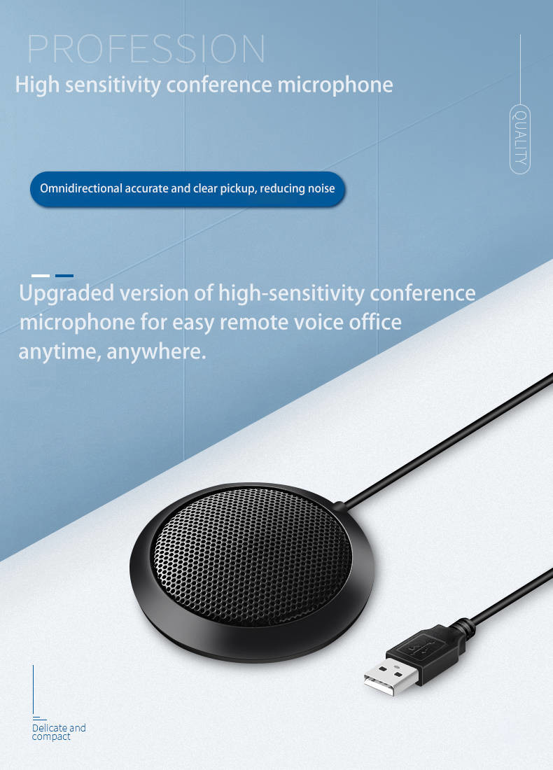 Desktop Omnidirectional Microphone High sensitivity Mic pluy and play clearly pick up