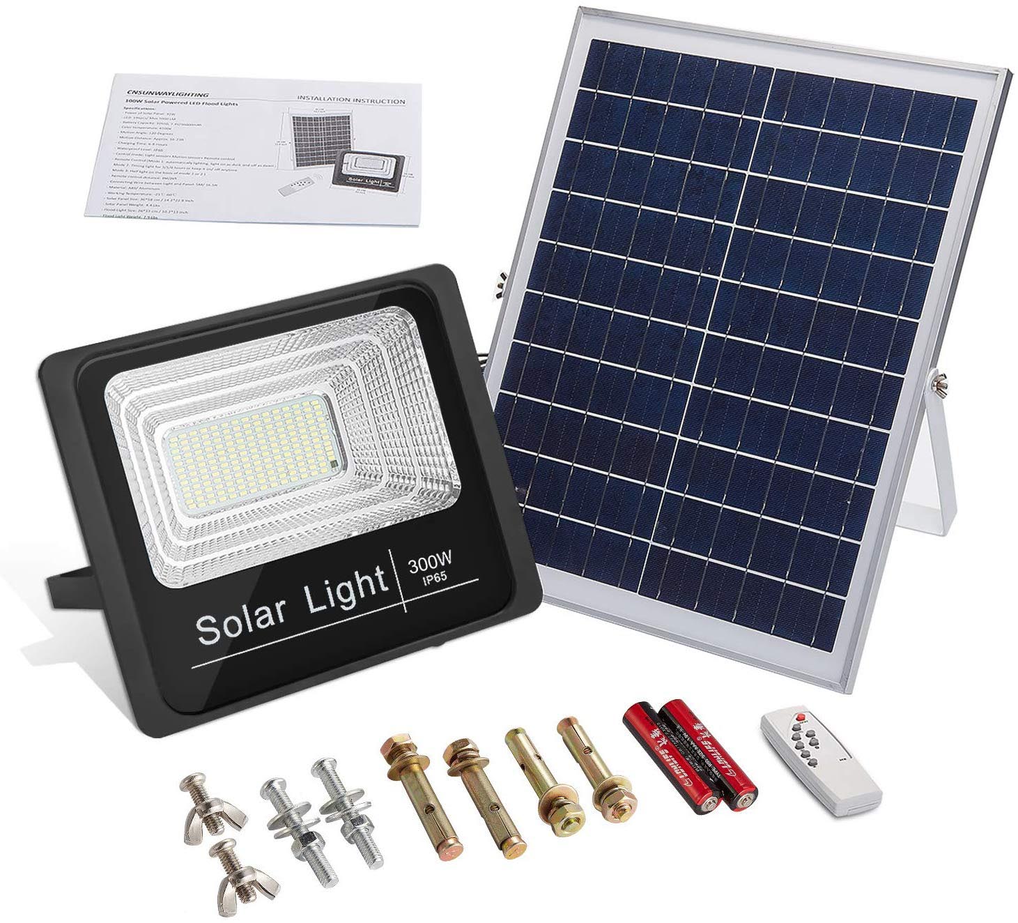Outdoor 300w 6000K Ip67 Solar Powered LED Flood Light