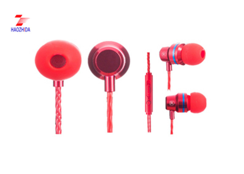Mobile Phone In-ear Cell Phone Clear Air Tube Earphone with Mic HZD1806E Mp3 mp4 player 6 u speaker