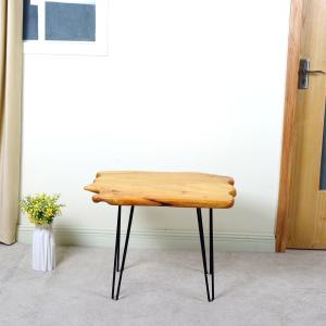 China Knock Down Package Metal Feet 5mm Solid Wood Coffee Tables wholesale