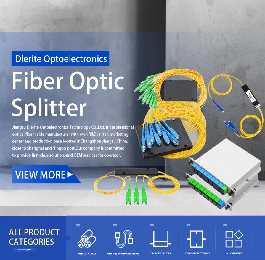 Factory Customization 1X2 FC/APC Fbt Fiber Optic Splitter Single Mode Dual Window 0.9mm Fiber with Loose Tube
