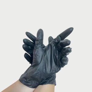 China AQL2.5 AQL4.0 Clear Plastic Disposable Gloves Black Colored Disposable Gloves wholesale