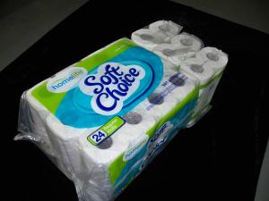 China Recycle Toilet Tissue Paper Roll , 24 Rolls Per Bag wholesale