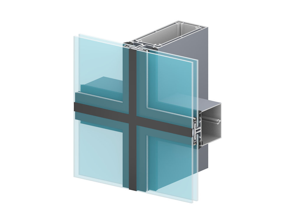 Modern Design Aluminium Curtain Wall Profile Aluminum Structural Extrusions