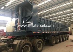 China Capacity 24Cbm Tipper Semi Trailer Truck With Leaf Spring Suspension wholesale