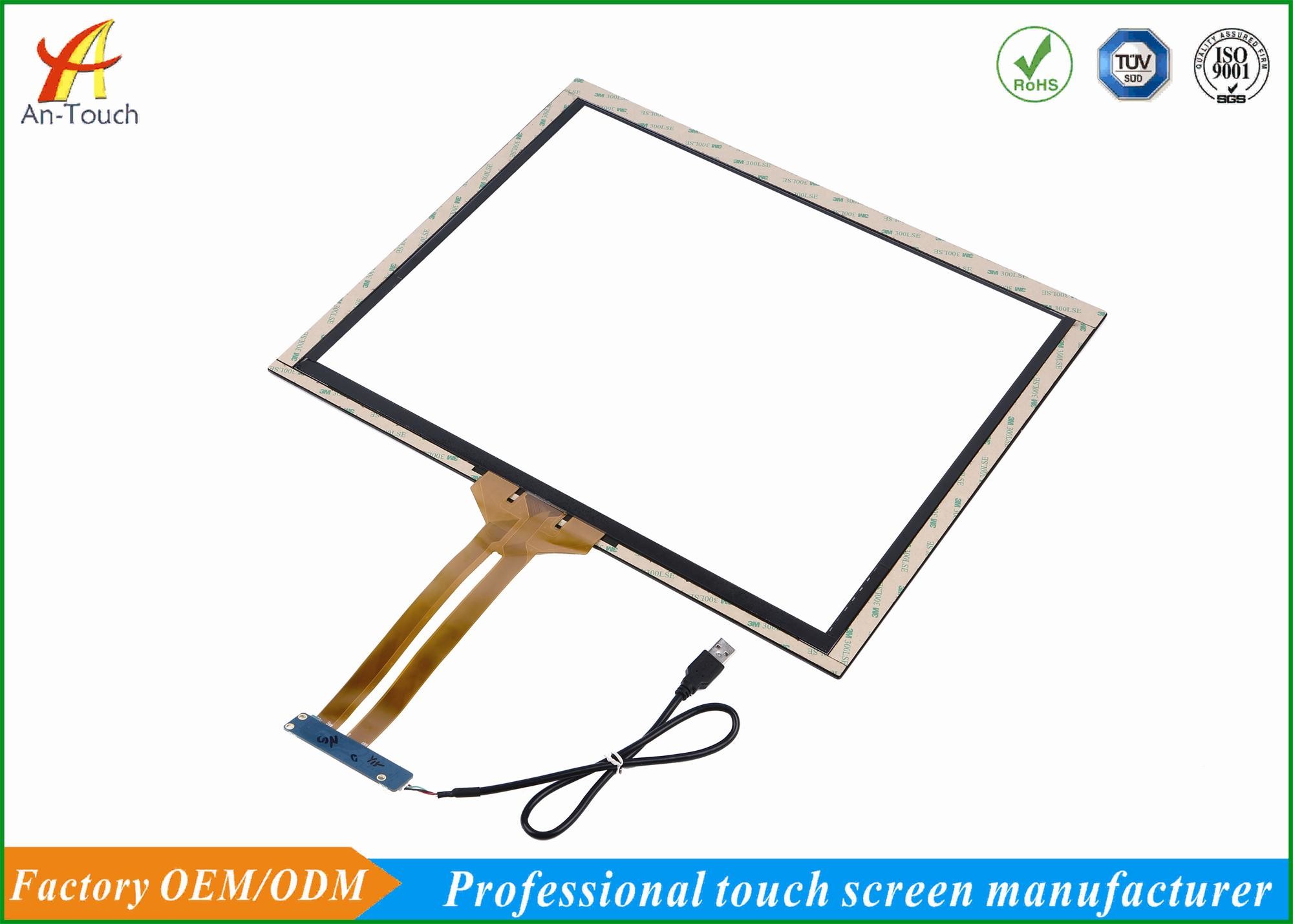 Anti Glare USB Touch Screen Large Format , Flexible Touch Panel Fast Response