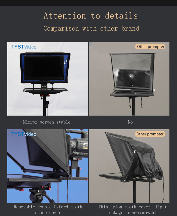 Foldable 24 Inch Dual Screen Teleprompter for Conference Speaking Engagements