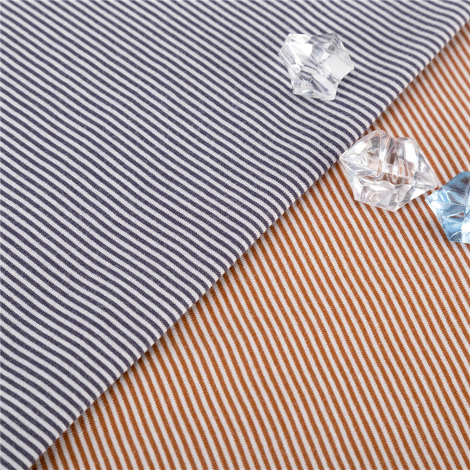 Wear Resistant Yarn Dyed Stripe Fabric , Winter Cotton Striped Material Fabric