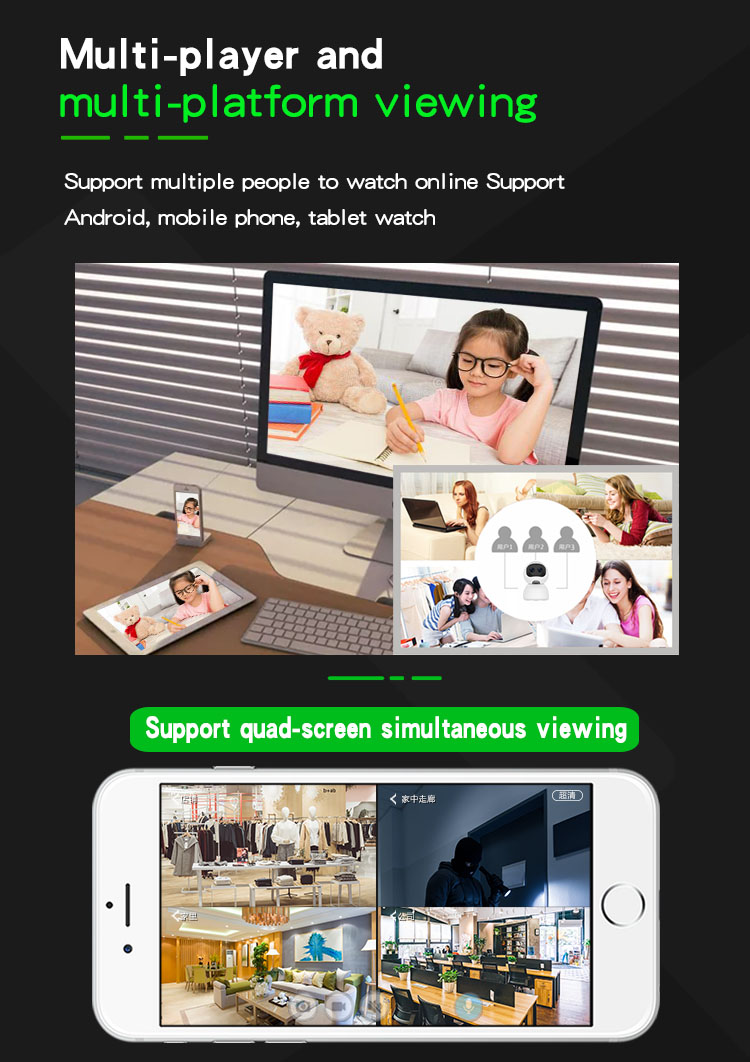 Glomarket 2K Ultra-clear Motion Detection Smart Indoor Pan/Tilt Home Wifi Smart Home Camera Security Wireless Camera