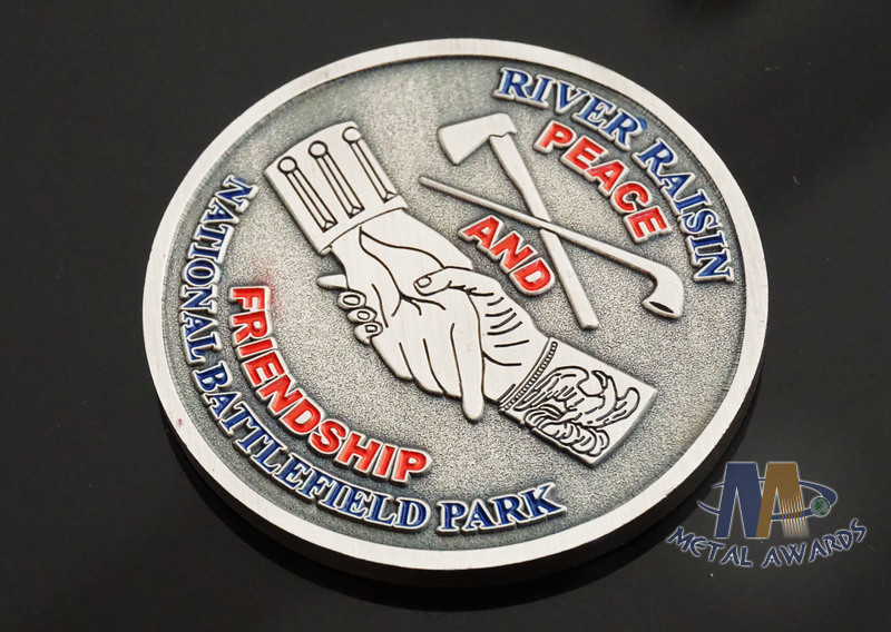 USA Taekwondo Custom Challenge Coins Soft Enamel Both Side Design 38.1MM