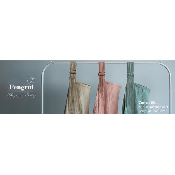 5-in-1 Muslin Nursing Cover up for Breastfeeding & Baby Car Seat Cover