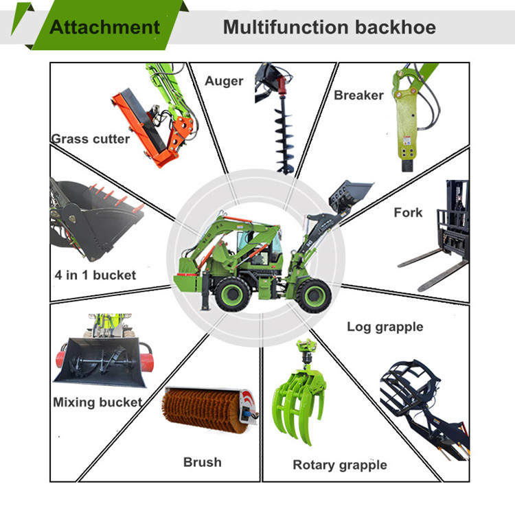 Loader backhoe ET942-45 China best selling backhoe with breaker