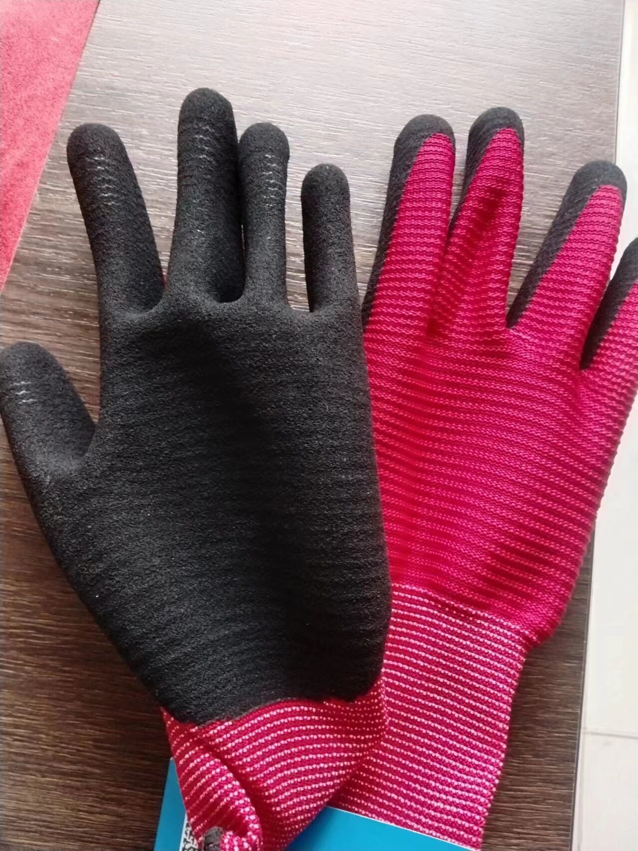 winter use double layer latex coated work gloves safety work gloves