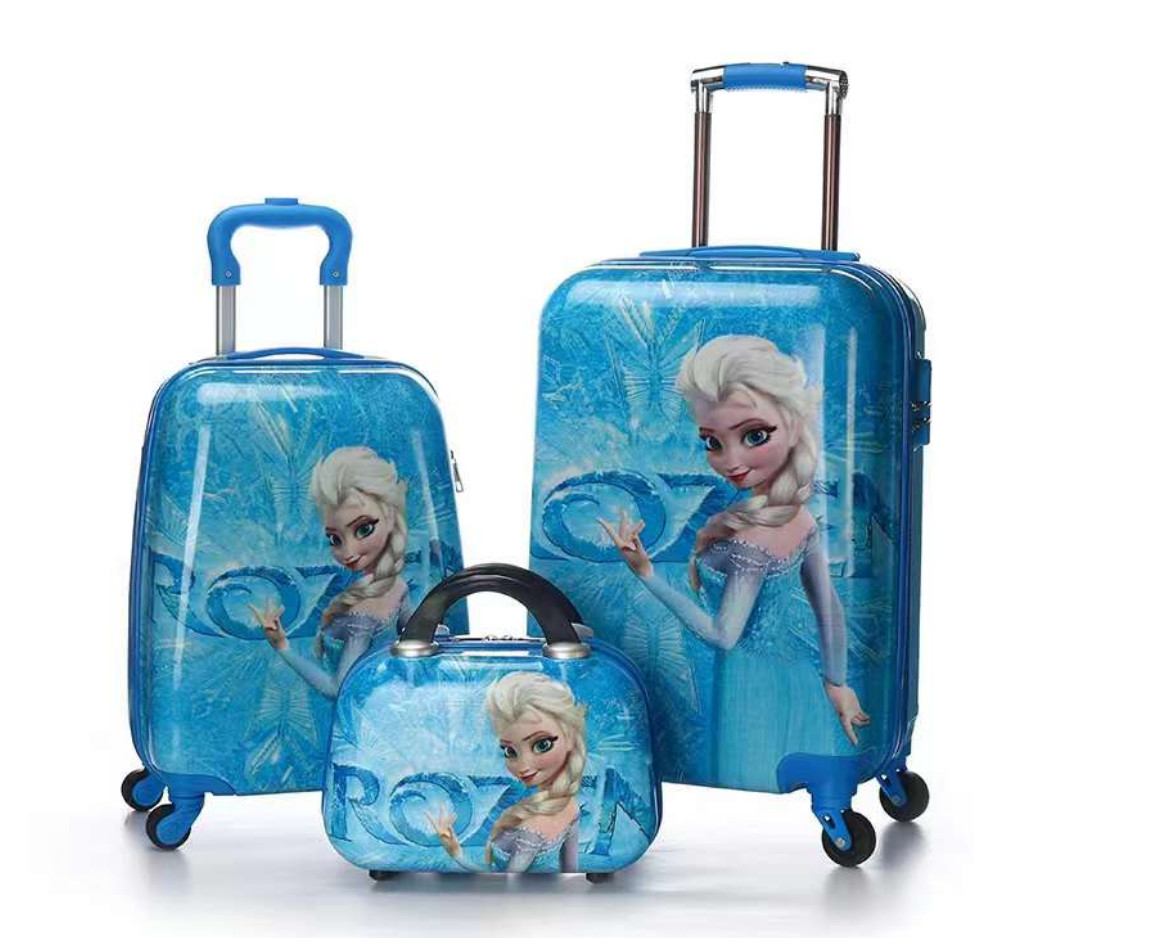Factory OEM Transparent Clear Customized Design Cartoon Animal Design ABS PC Travel Suitcase Bags Kids Suitcase Luggage