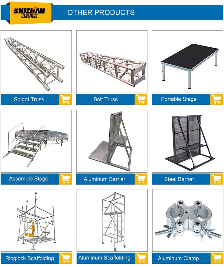 portable mobile aluminium wedding event concert lazer stage structure