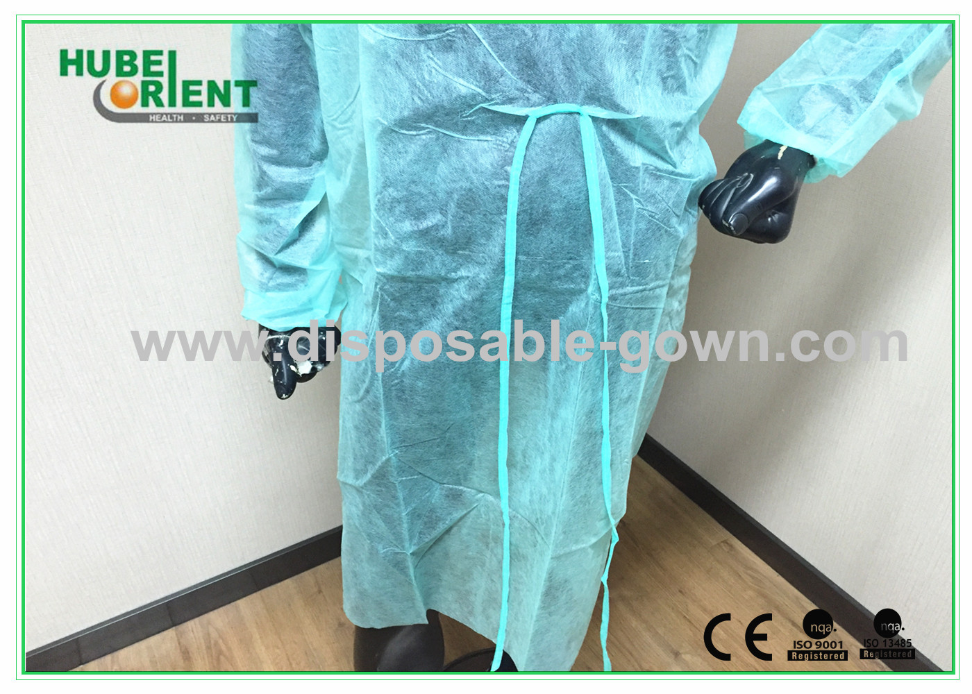 Disposable Isolation Gown With Sleeves Soft Non-woven Gown Waterproof Customized Color