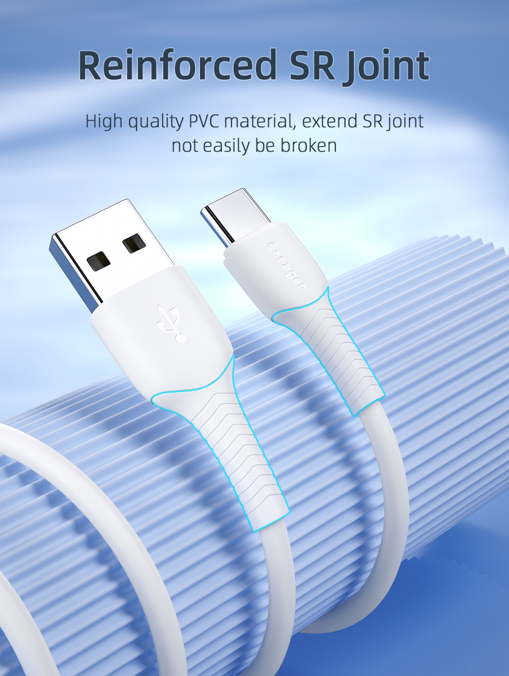 Braid Shielding Fast Charging Type C Data Cable 3A 0.3M 1M 2M For C Devices