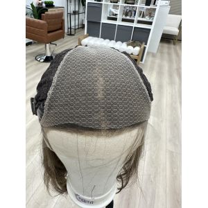 Natural Black Medical Silicone Wigs 16in Silicone Cap Human Hair Wigs