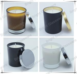 China luxury design candle holder, candle container with metal lid sale in USA wholesale
