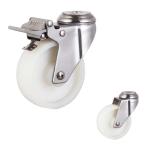 4 Inch Waterproof Nylon Wheel Bolt Hole Rotating Head Medium Duty 304SS Swivel
