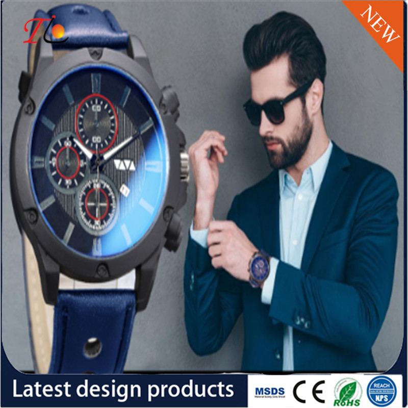 Wholesale PU Strap/Band Men's Watch Movement Watch Fashion Watch Alloy Case