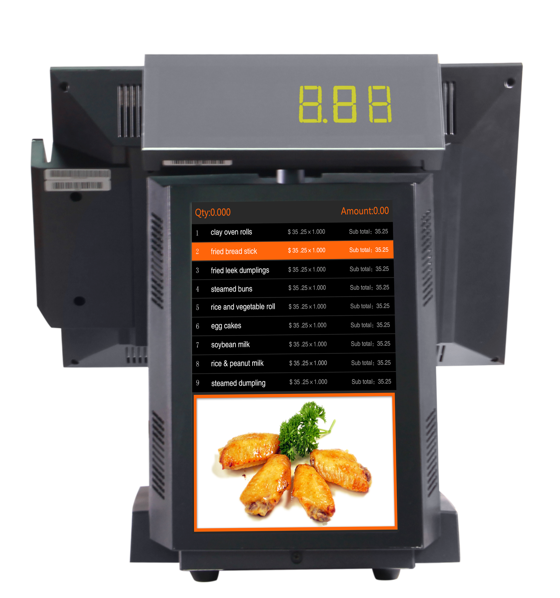LED/VFD/12inch Customer Display Android POS Cashier Machine for Milk Tea Catering Orders