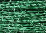 Colorful PVC Coated Barbed Wire 3 - 4 Strands 4 Points Security Fence