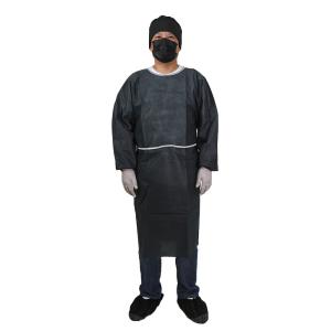 China Black 60g PP Medical Disposable Isolation Gowns 115x140cm wholesale