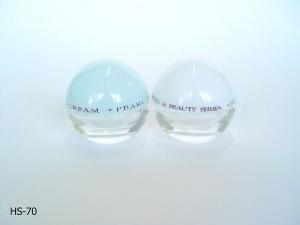 China Frosted Empty Cosmetic Glass Cream Jars 50G with WT Cap wholesale