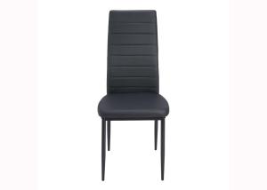 China Stackable Kitchen 23KGS Black High Back Dining Chairs wholesale