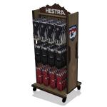 Retail Store Wooden Display Stand Rotating Display Rack Boutique Clothing Racks