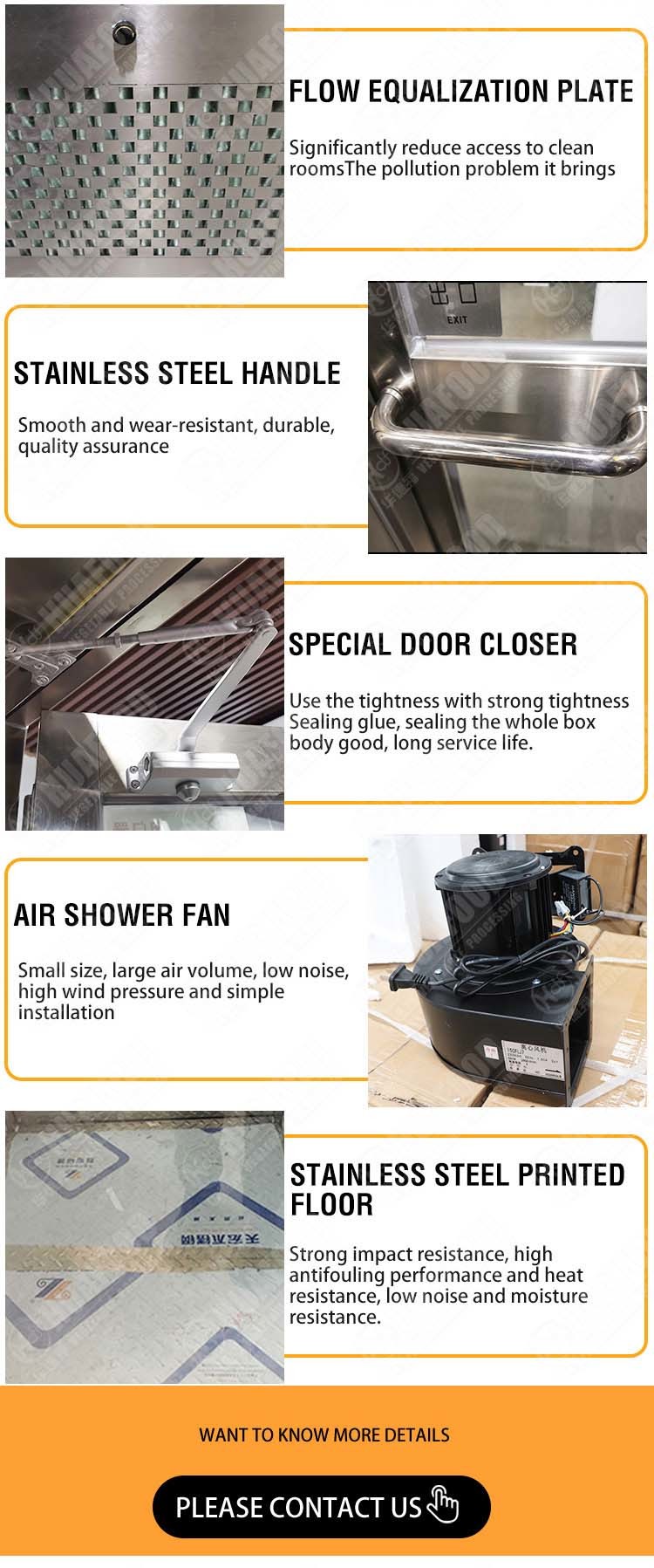 Electric Interlock Single Person Air Shower For Clean Room Price Hot Sale