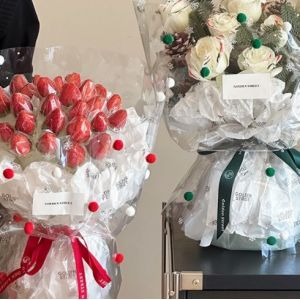 Flower shadows, Christmas hairballs, snowflakes dancing, cellophane bouquets,