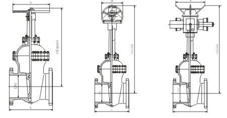Astm A216 Wcb Class 150 Cast Steel Gate Valve Rf 1-24" Face To Face Din3202 F5